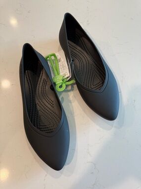 Crocs On The Clock Work Flat NWT
